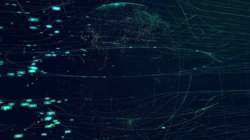 行星几何对称性与外层空间关系的数字投影 · 免费素材视频