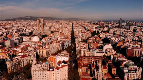 白天鸟瞰城市 · 免费素材视频