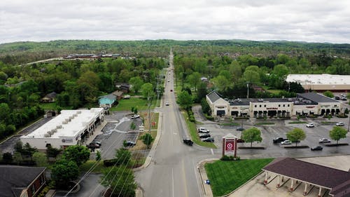 有关城镇, 巷道, 无人空拍机的免费素材视频