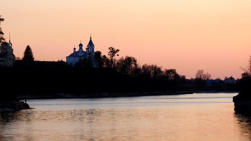 有关修道院, 光反射, 剪影的免费素材视频