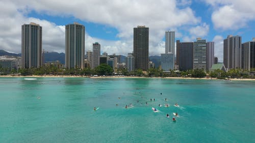 有关划桨, 夏威夷, 威基基的免费素材视频