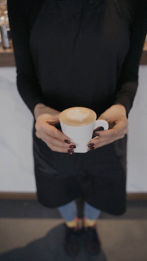 有关一杯咖啡, 乳液, 卡布奇诺的免费素材视频