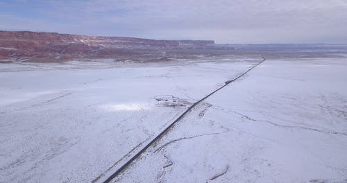 有关大雪覆盖, 从上面, 无人机的免费素材视频