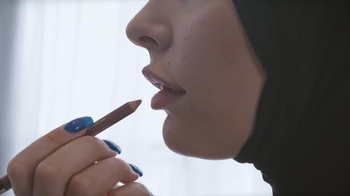 有关侧面轮廓, 侧面图, 化妆的免费素材视频