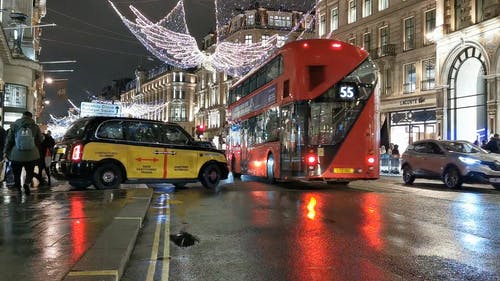 有关伦敦市, 圣诞气氛, 夜生活的免费素材视频