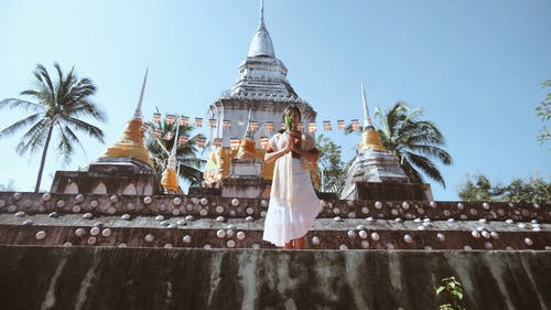 有关低角度视图, 佛教, 佛教徒的免费素材视频