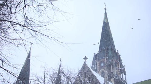 有关修道院, 冬季, 冷的免费素材视频