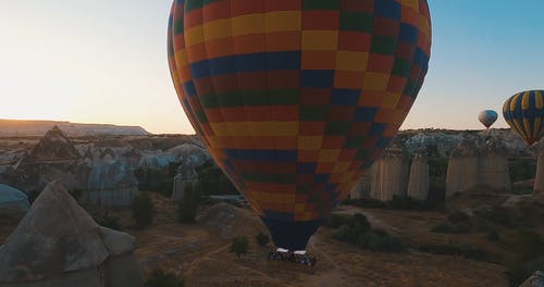 有关卡帕多西亚, 热气球, 空中镜头的免费素材视频