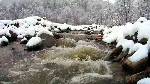 有关下雪, 冬天的背景, 户外的免费素材视频