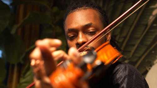一位音乐家拉小提琴 · 免费素材视频