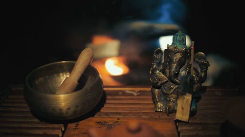 有关ganesh神, 古董唱歌碗, 宗教的免费素材视频