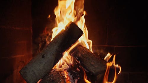 有关冬季, 冷, 升火的木柴的免费素材视频