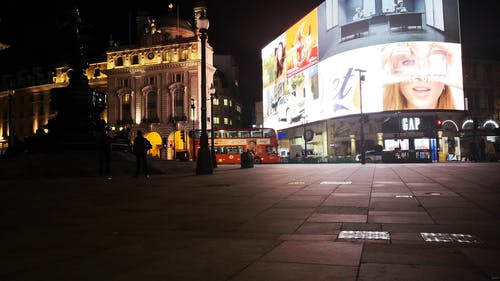 有关伦敦市中心, 地标, 夜灯的免费素材视频