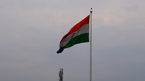 有关印度, 印度国旗, 吹的免费素材视频