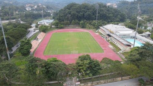 有关建筑, 树木, 游泳池的免费素材视频