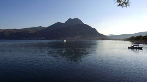 有关天性, 山背景, 帆船的免费素材视频