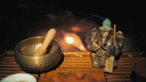 有关ganesh神, 古董唱歌碗, 宗教的免费素材视频