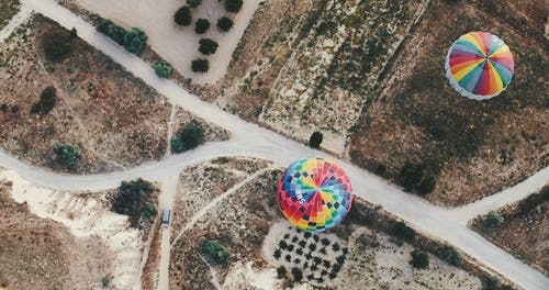 有关从上面, 热气球, 空中镜头的免费素材视频