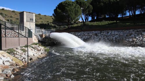 有关乾净能源, 喷射管, 坝的免费素材视频