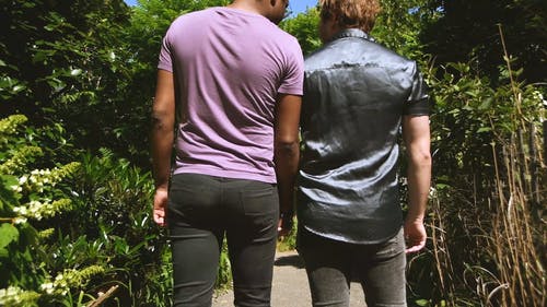 有关一对, 後视图, 户外的免费素材视频