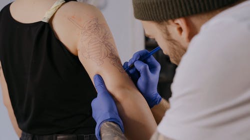 有关写意纹身, 刺青, 创作的的免费素材视频