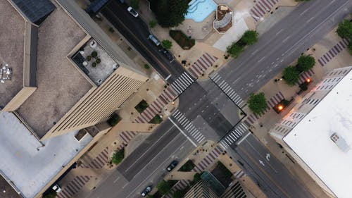 有关俯视图, 城市, 建筑的免费素材视频