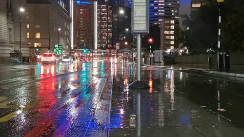 有关下雨, 下雨的夜晚, 交通系统的免费素材视频
