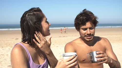 有关一对, 一起, 喝的免费素材视频