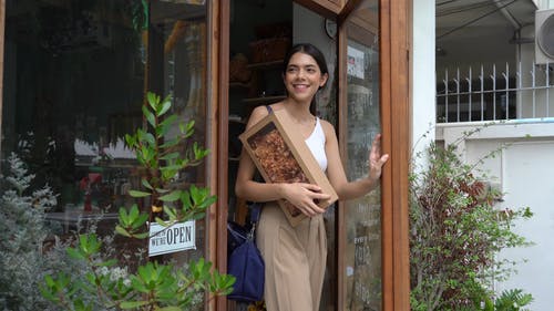 有关关闭, 咖啡店, 微笑的免费素材视频