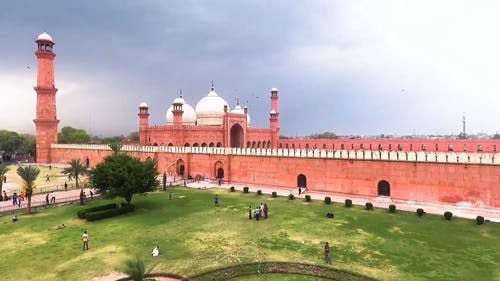 有关badshahi清真寺, 伊斯兰建筑, 巴基斯坦的免费素材视频
