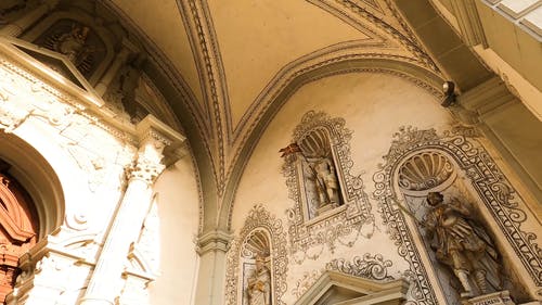 有关低角度视图, 古老的, 天花板的免费素材视频