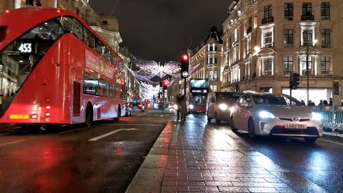 有关交通, 伦敦, 假日季节的免费素材视频