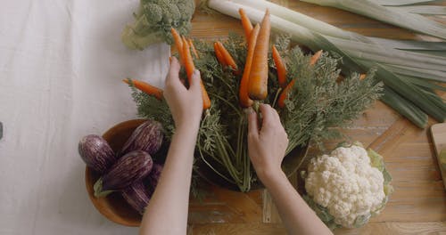 有关健康, 手, 新鲜蔬菜的免费素材视频