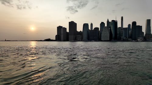 有关在纽约的日落, 地标, 城市的免费素材视频