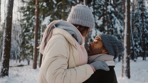 有关一对, 一起, 下雪的的免费素材视频