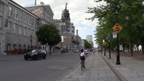 有关人行道, 加拿大, 单车骑士的免费素材视频