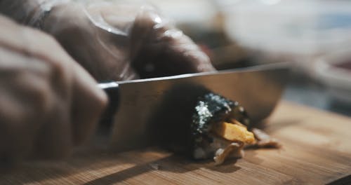 有关亚洲食品, 刀, 切割的免费素材视频