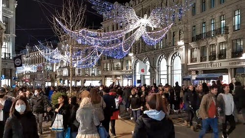 有关圣诞气氛, 城市的灯光, 夜生活的免费素材视频