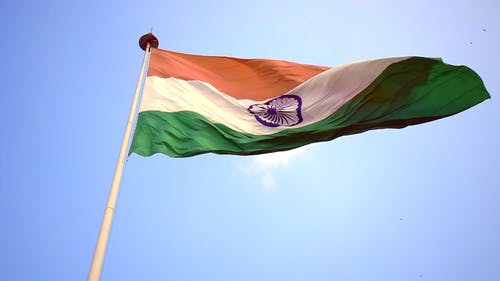 有关低角度拍摄, 印度, 国旗的免费素材视频