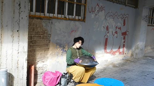 有关handpan, 人行道, 坐的免费素材视频