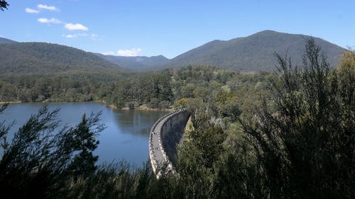 有关坝, 天性, 山背景的免费素材视频