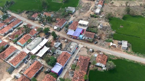 有关从上面查看, 住宅, 农业用地的免费素材视频