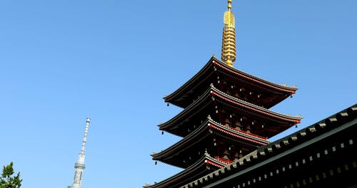 有关亚洲建筑, 低角度拍摄, 寺庙的免费素材视频