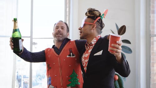 有关一起, 丑陋的圣诞毛衣, 丑陋的圣诞节的免费素材视频
