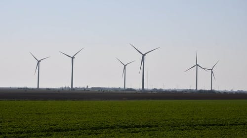 有关再生能源, 田, 风力发电机的免费素材视频
