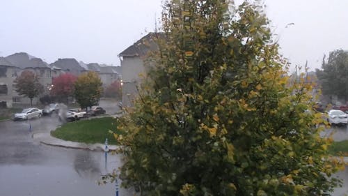 有关下雨, 下雨天, 居住区的免费素材视频