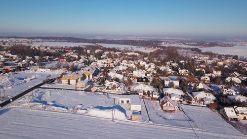 有关冬季, 城镇, 大雪覆盖的免费素材视频