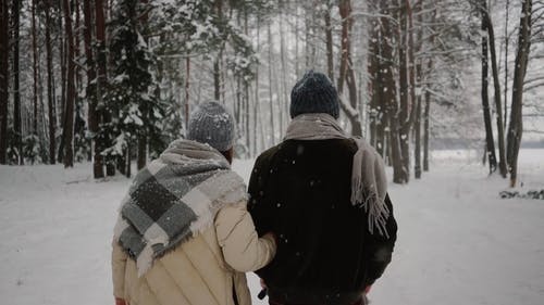 有关一对, 一起, 下雪的的免费素材视频