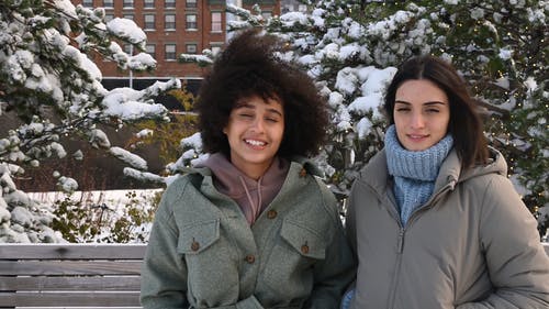 有关一起, 冬季, 女性的免费素材视频