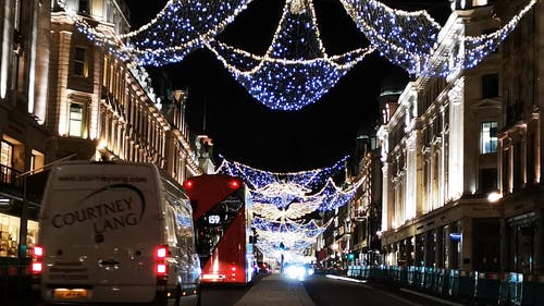 有关伦敦市, 圣诞气氛, 晚上的免费素材视频